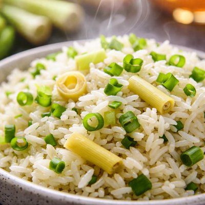 Image of Rice with Lemongrass and Green Onion