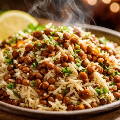 Image of High Protein Rice with Lentils