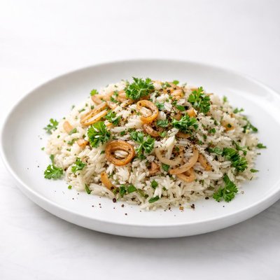 Image of Rice with Onions Garlic and Herbs