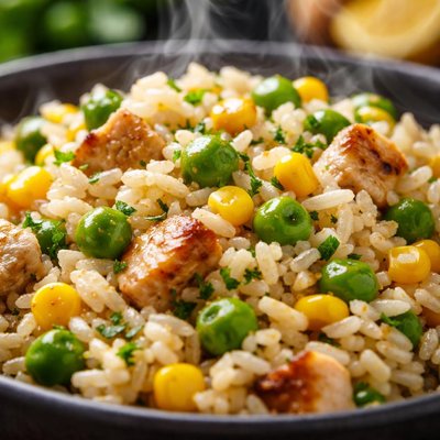 Image of Whole30 Rice with Peas and Corn