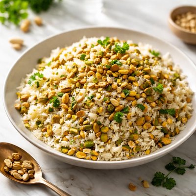 Image of Rice with Pine Nuts and Pistachios