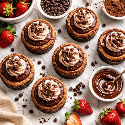 Image of Rich and Creamy Chocolate Mini Cheesecakes Low Fat