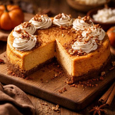 Image of Rich and Creamy Pumpkin Cheesecake