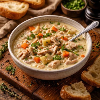 Image of Rich and Creamy Turkey Soup