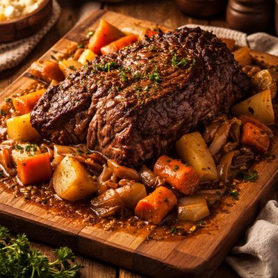 Image of Rich Braised Chuck Pot Roast in the Crock Pot
