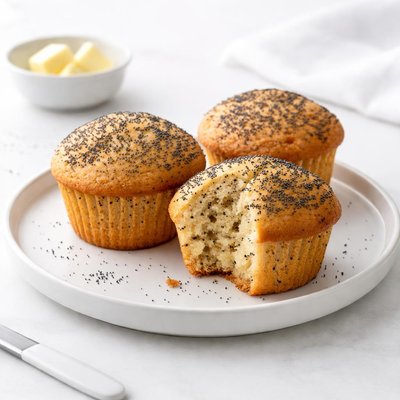 Image of Rich Buttery Poppy Seed Muffins
