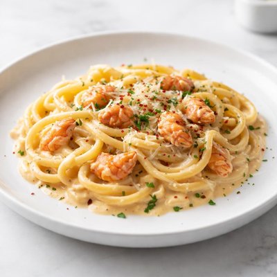 Image of Rich Creamy Crawfish or Shrimp Pasta W Cheese Sauce