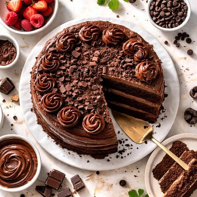 Image of Rich Four Layer Chocolate Cake