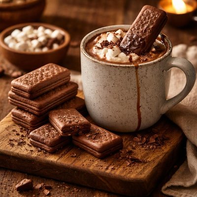 Image of Rich Hot Chocolate and Tim Tam Dippers