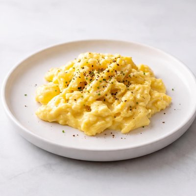 Image of Rich Scrambled Eggs for Those Not Afraid of Fat Content