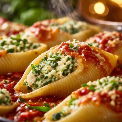 Image of Ricotta and Spinach Stuffed Pasta Shells