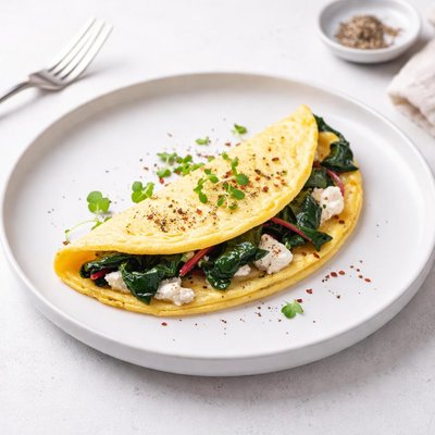 Image of Ricotta Omelet with Swiss Chard