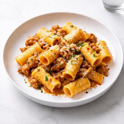 Image of Rigatoni with Cheese and Italian Sausage