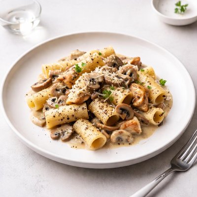 Image of Rigatoni with Chicken and a Mushroom Sauce
