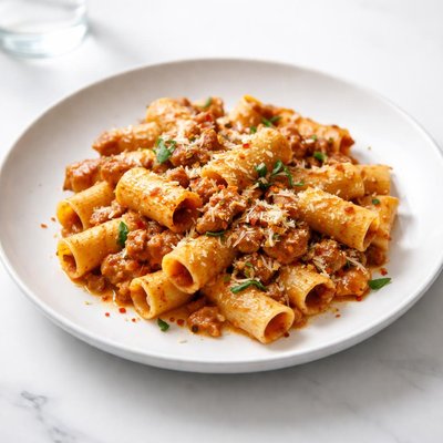 Image of Rigatoni with Creamy Tomato and Sausage Sauce