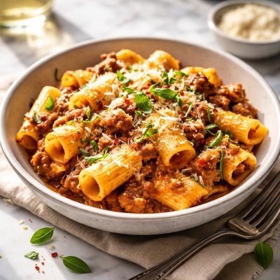 Image of Rigatoni with Meat and Cheese Sauce