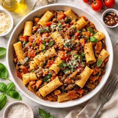 Image of Rigatoni with Vegetable Bolognese