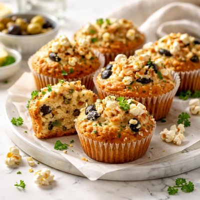 Image of Ripe Olive Popcorn Muffins
