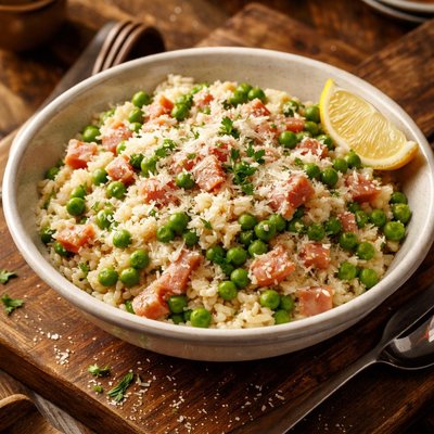 Image of Risi E Bisi with Ham and Parmesan
