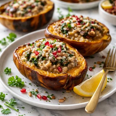 Image of Risotto Baked Winter Squash