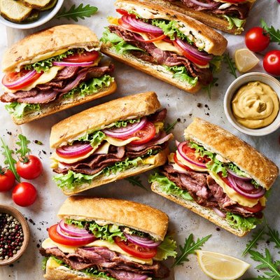 Image of Roast Beef Sandwich Slices