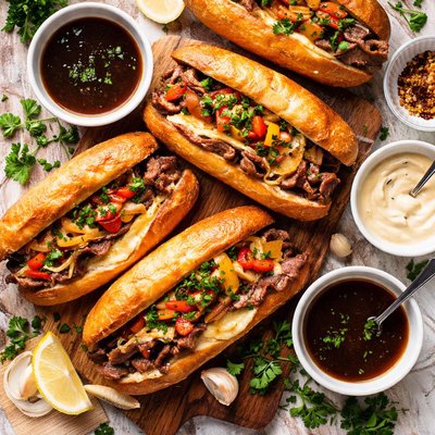 Image of Roast Beef Sandwiches Au Jus