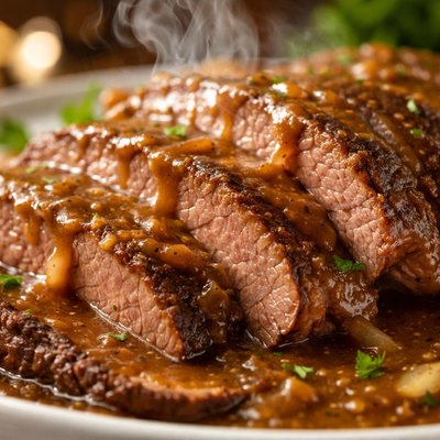 Image of Roast de ternera sin soja con salsa
