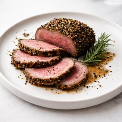 Image of Roast Beef with Peppercorn Herb Crust
