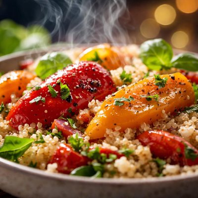 Image of Roast Capsicum Bell Peppers and Quinoa Salad