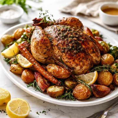 Image of Roast Chicken and Veggies