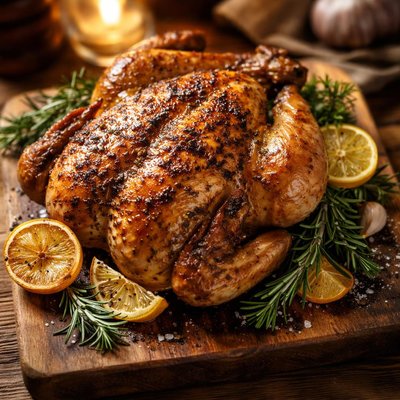 Image of Roast Chicken with Lemon and Rosemary