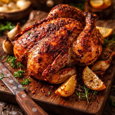 Image of Roast Chicken with Saffron Pimenton Smoked Paprika