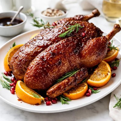 Image of Roast Duck with Balsamic Vinegar Honey Glaze