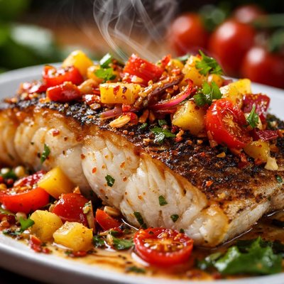 Image of Roast Fish with Sweet Relish