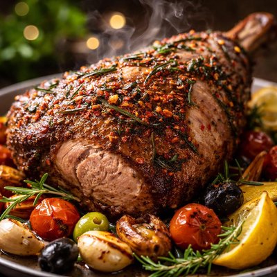 Image of Roast Leg of Lamb Mediterranean Style