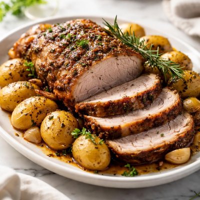 Image of Roast Pork Loin and Potatoes