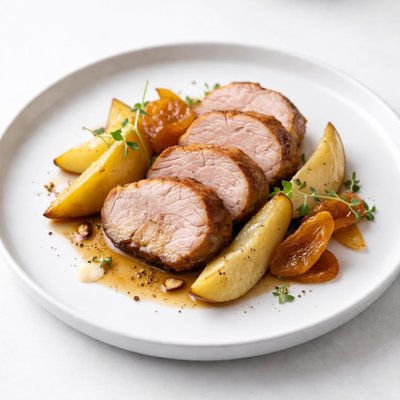 Image of Roast Pork Tenderloin with Pears and Dried Apricots