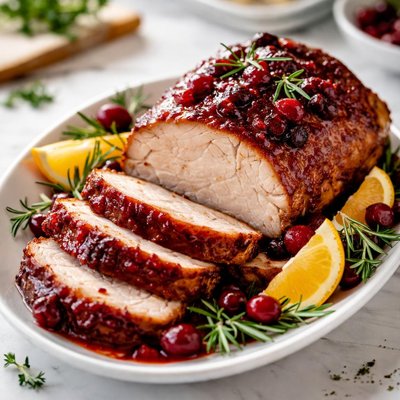 Image of Roast Pork with Cranberry Glaze