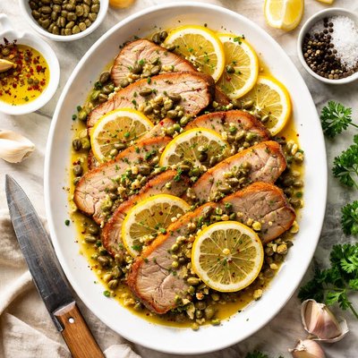 Image of Roast Pork with Lemon and Capers