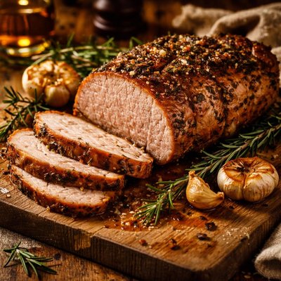 Image of Roast Pork with Rosemary and Garlic
