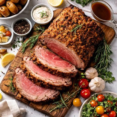 Image of Roast Prime Rib of Beef with Horseradish Crust