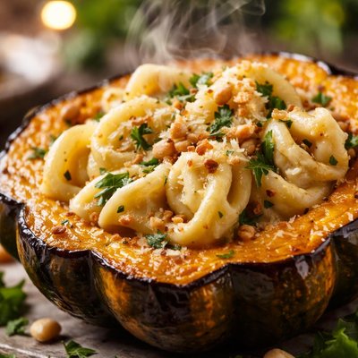 Image of Roasted Acorn Squash Stuffed and Cheese Tortellini