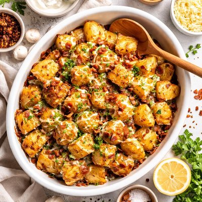 Image of Roasted Asiago Cheese Potatoes