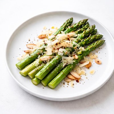 Image of Roasted Asparagus with Almonds and Asiago