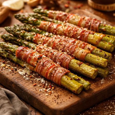 Image of Roasted Asparagus with Pancetta