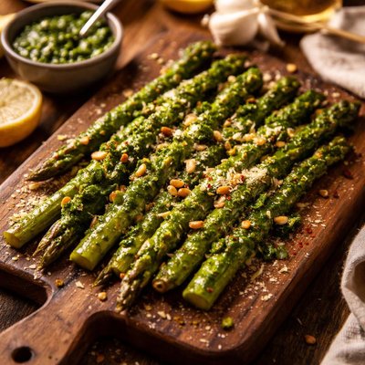 Image of Roasted Asparagus with Pesto