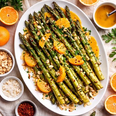 Image of Roasted Asparagus with Tangerine Dressing