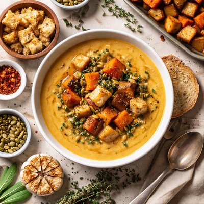Image of Roasted Autumn Vegetable Soup