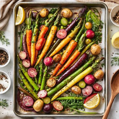 Image of Roasted Baby Spring Vegetables
