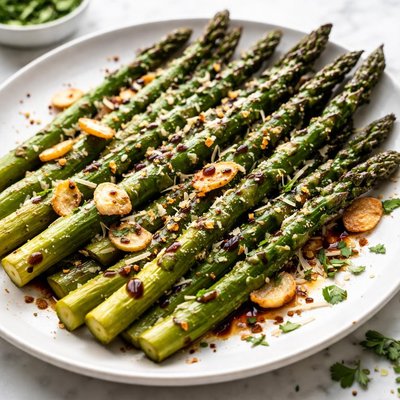 Image of Roasted Balsamic Garlic Asparagus Appetizer